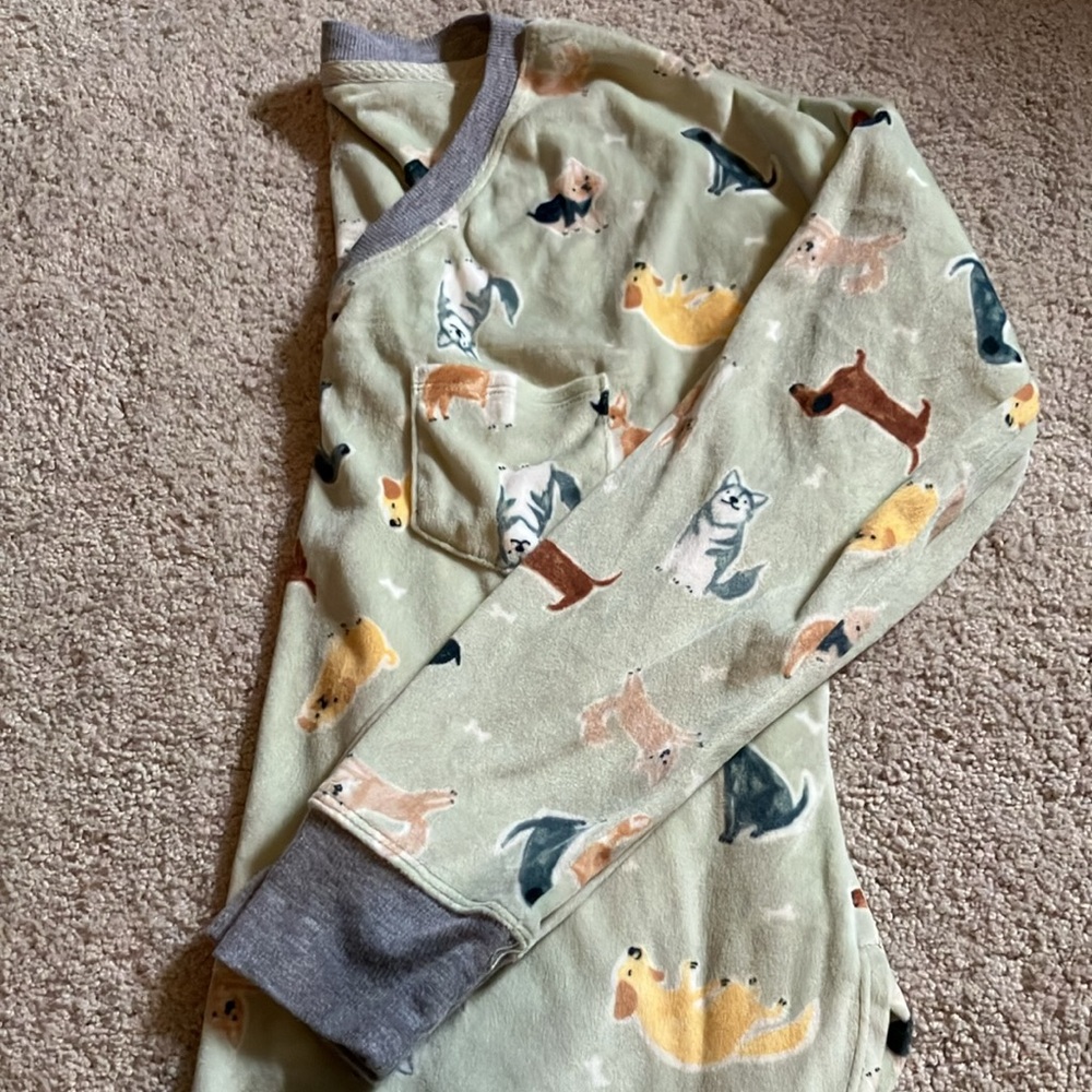 Cuddl Duds Women S Mint Light Green Puppy Dog Plush Top - Picture 4 of 4